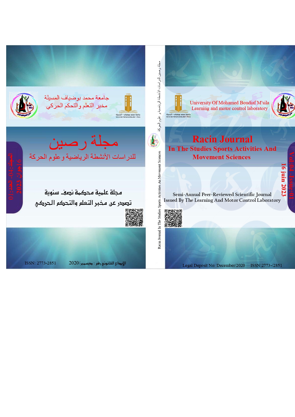 					View Vol. 4 No. 01 (2023): Racin Journal In The Studies Sports Activities And Movement Sciences
				