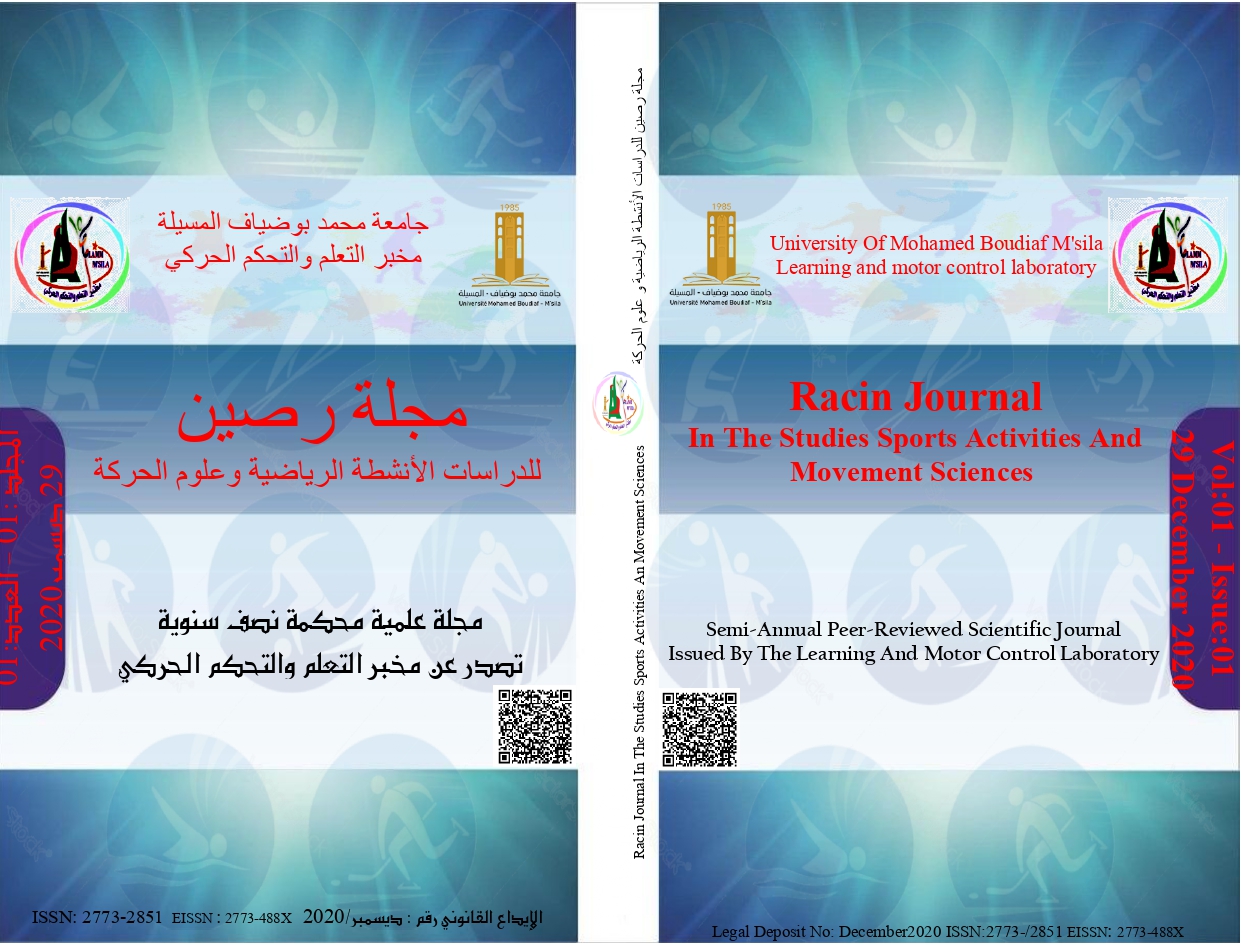 					View Vol. 1 No. 01 (2020): Racin Journal In The Studies Sports Activities And Movement Sciences
				